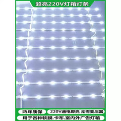 220V漫反射灯条卡布灯箱led灯条户内外防水广告软膜天花专用光源 50cm-6灯 室内款 220V工程专用 价格为1串10条灯