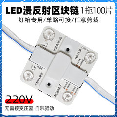 led卷帘灯条 3030漫反射灯条广告灯箱软膜天花220V区块链漫反射灯 室内3000K 20片