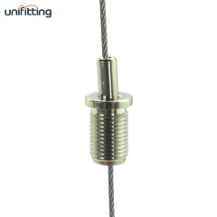 unifitting铜质镀镍 灯具吊件 灯具分线器吊挂五金 钢丝绳自锁件 2000个起批 HK-0143