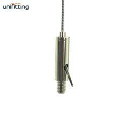 unifitting铜质镀镍 灯具吊件 灯具分线器吊挂五金 钢丝绳自锁件 5000个起批 HK-0152