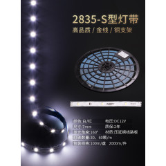 厂家 12V 2835/4040 S型灯带 LED蛇形灯带 软灯条 广告发光字用 经典款2835-30灯-防水-12000