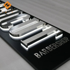 工厂制定室外发光字 设计门头 品牌3d拉丝不锈钢led背光字