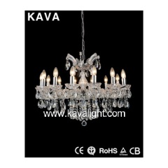 Internet Discount-New product 14 lampholders Pendant Lights with Clear Glass and Crystal