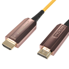 华光昱能（Hangalaxy）HDMI光纤线 适用于全息投影、互动多媒体、数字展馆、拼接融合屏 HDMI1.4 玫瑰金 4K30HZ 15m