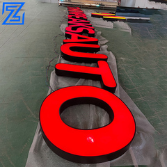 户外门头招牌不锈钢发光字楼顶公司广告牌亚克力3D立式迷你背光字