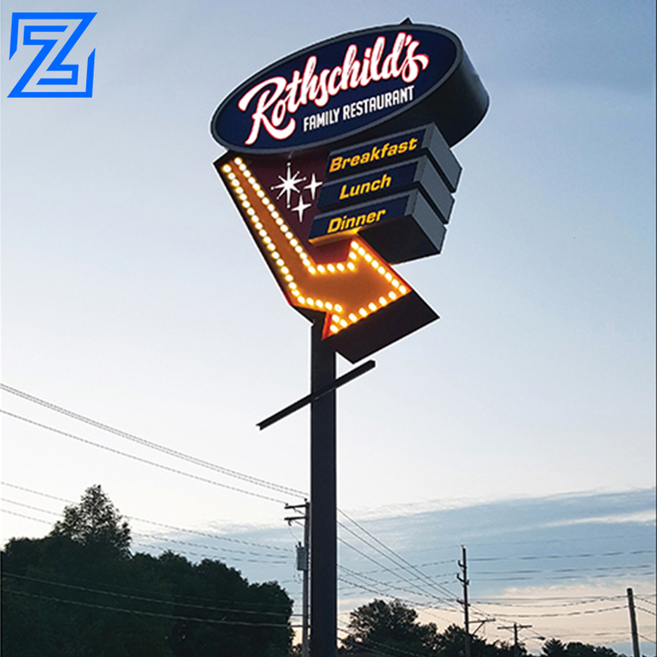 公园导向牌地铁楼层导视牌景区导示牌户外指示牌单立柱农庄指引牌