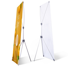 White color assembly X frame banner floor stand 60x160 80x180