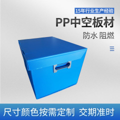 厂家直销PP塑料中空板周转箱蓝色加厚防静电隔板物流包装纸箱生产